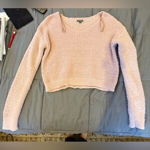 Wild Fable Blush Pink Cropped Knit Sweater | Size Small | Soft Cozy